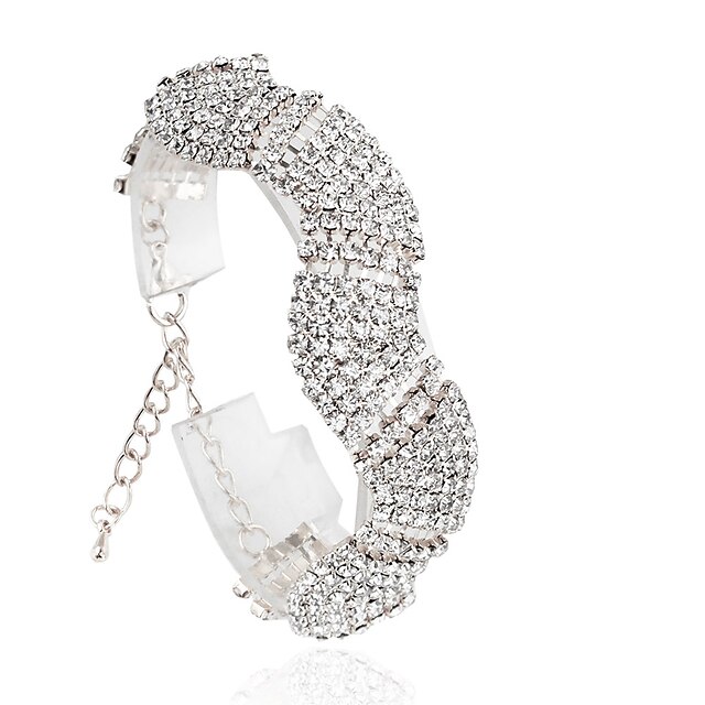  Bracelets Tennis Rivière de Diamants Femme Mode Bracelet Bijoux Doré Argent Forme de Cercle pour Mariage