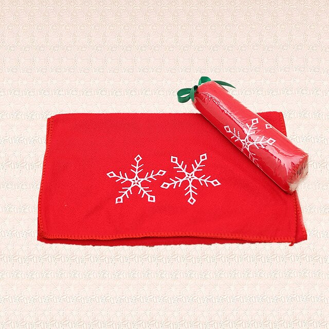  1個の赤いクリスマスホテルタオルスノーフレーク刺繍は、新しい年の家のギフトを設計します