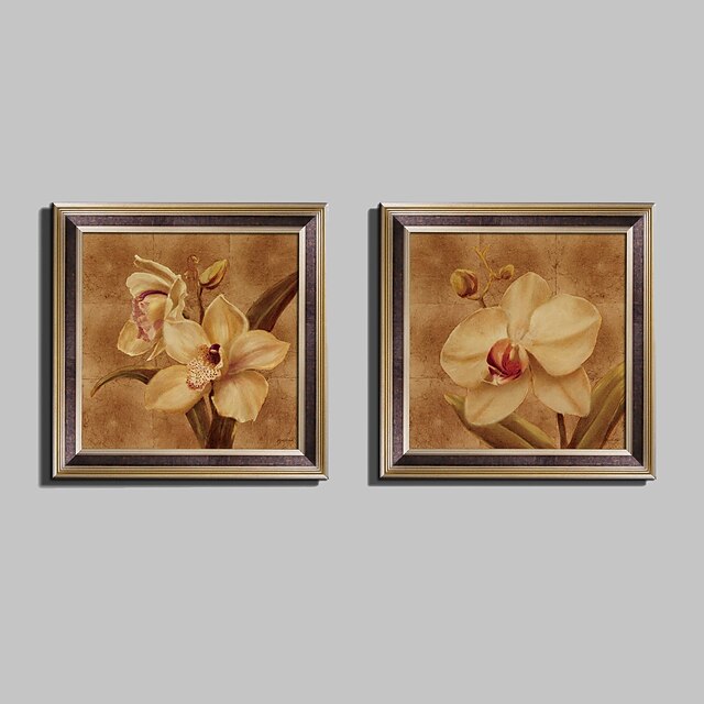 Bekeretezett vászon Bekeretezett szett Virágos / Botanikus Wall Art, PVC Anyag a Frame lakberendezési frame Art Nappali szoba Hálószoba