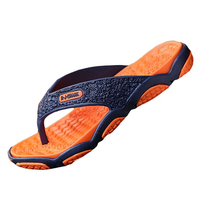  Men's Summer Casual Beach Slippers & Flip-Flops Water Shoes PU Slip Resistant Black / Red / Orange / Green / EU41