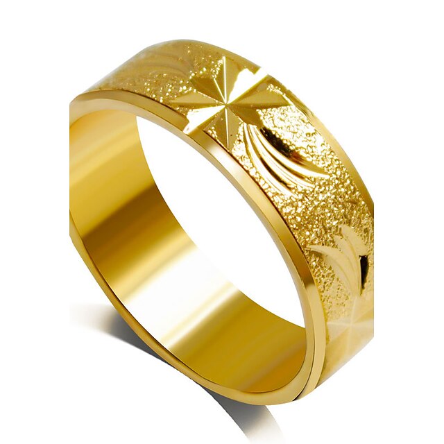  Women's Band Ring Statement Ring Golden Alloy Fashion Wedding Party Jewelry