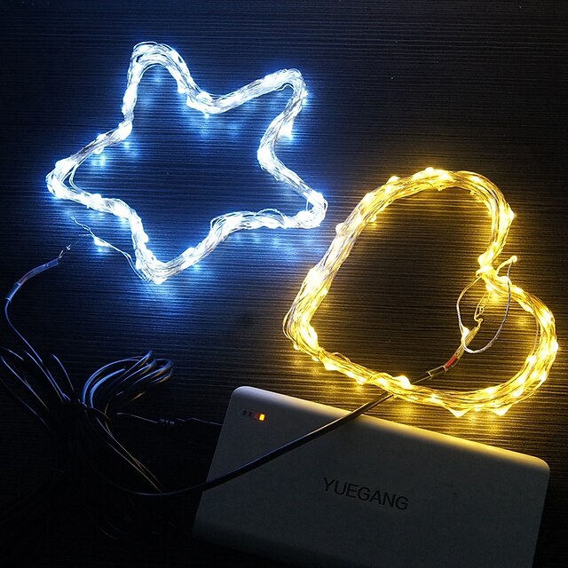  USB 5m String Lights 50 LEDs Led Waterproof Lamp Christmas Wedding New Year