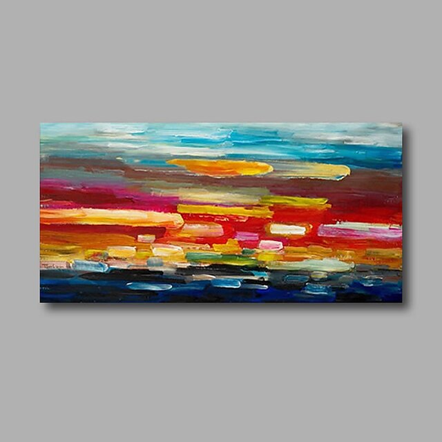  Oil Painting Hand Painted - Abstract Modern Canvas / Stretched Canvas