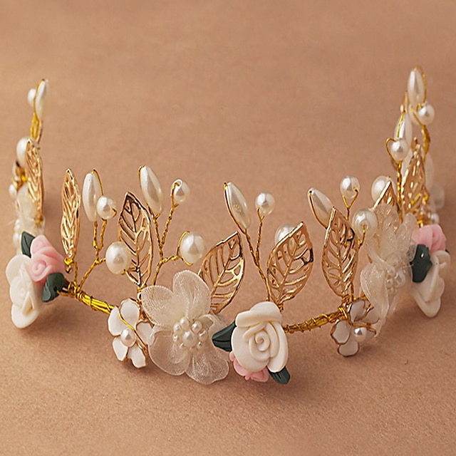  leaf vakker rose blomst kranser pannebånd for dame bryllupsfesten ferie hår smykker