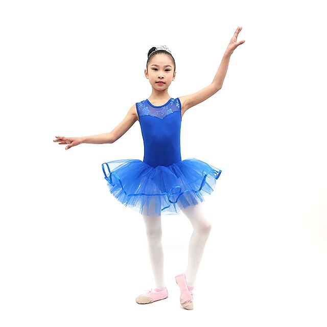  Ballet Dresses Children's Training Cotton Pleated 1 Piece Sleeveless Natural Dress