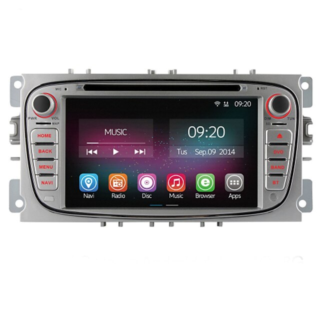  In-Dash Bil DVD spiller for Ford Focus Mondeo S-Max 2008-2011 med Quad Core Android 4.4 GPS Navigasjon Radio