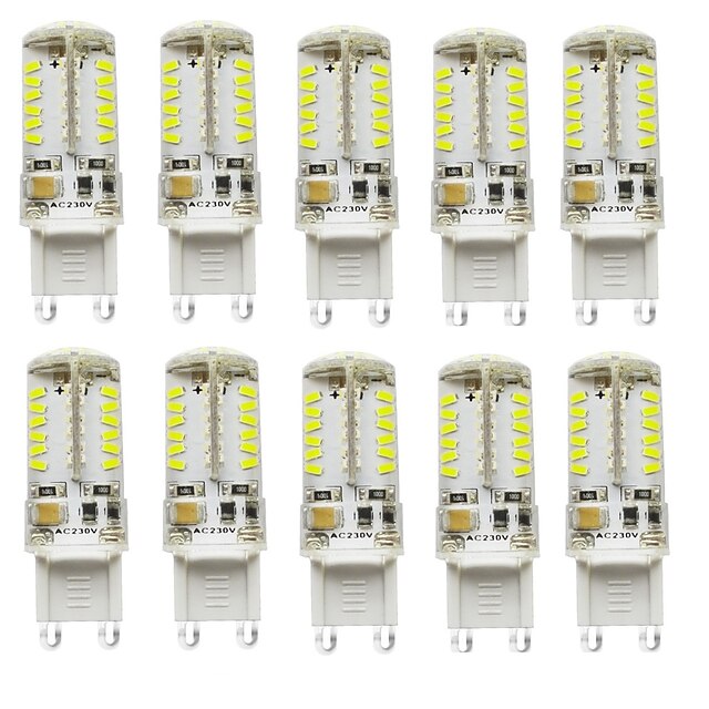  2.5 W LED-lamper med G-sokkel 200-250 lm G9 T 57 LED perler SMD 3014 Vanntett Dekorativ Varm hvit Kjølig hvit Naturlig hvit 12 V 24 V Batteri / 10 stk. / RoHs