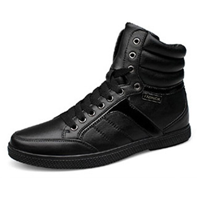  Men's Shoes PU Spring Fall Sneakers for Casual Black