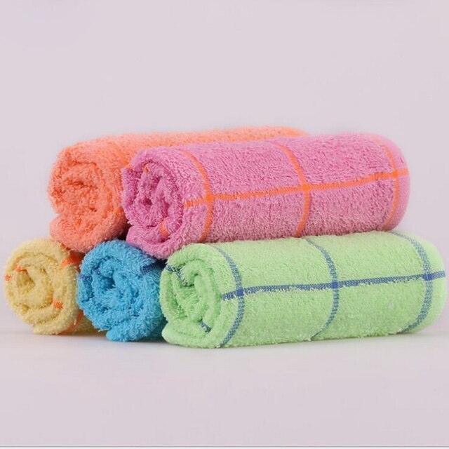  Vaskehåndklæ,Garn Bleket Høy kvalitet Polyester/Bomull Blanding Håndkle