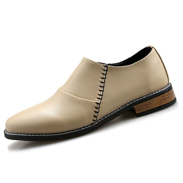  Homens Sapatos de vestir Couro Ecológico Primavera / Outono Oxfords Vermelho / Preto / Bege / Casamento