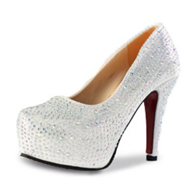  Women's PU(Polyurethane) Fall Heels Stiletto Heel Silver / Red