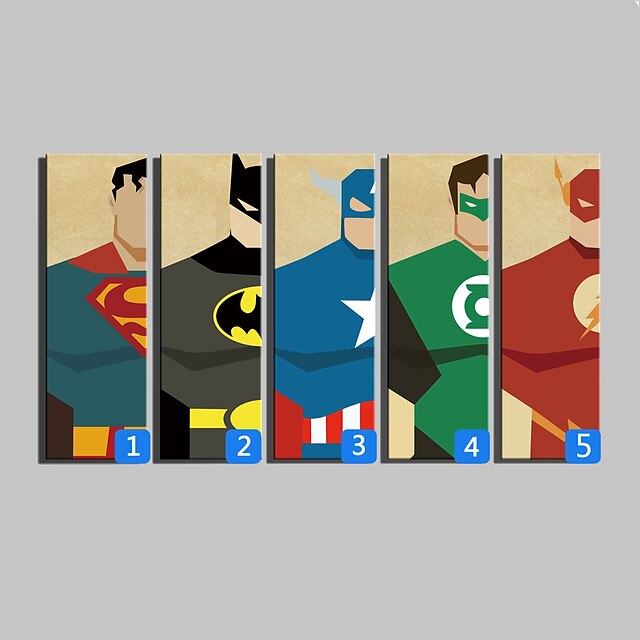  E-HOME® Stretched Canvas Art  Super Hero Series Decoration Painting  One Pcs