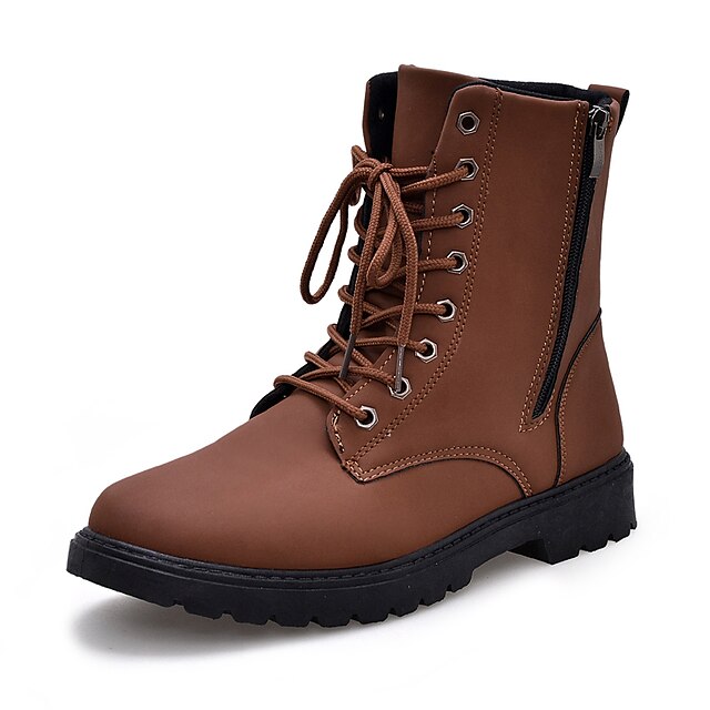  Men's Fashion Boots Casual/Outdoor/Work Microfiber Leather Walking Hight Cut Boots