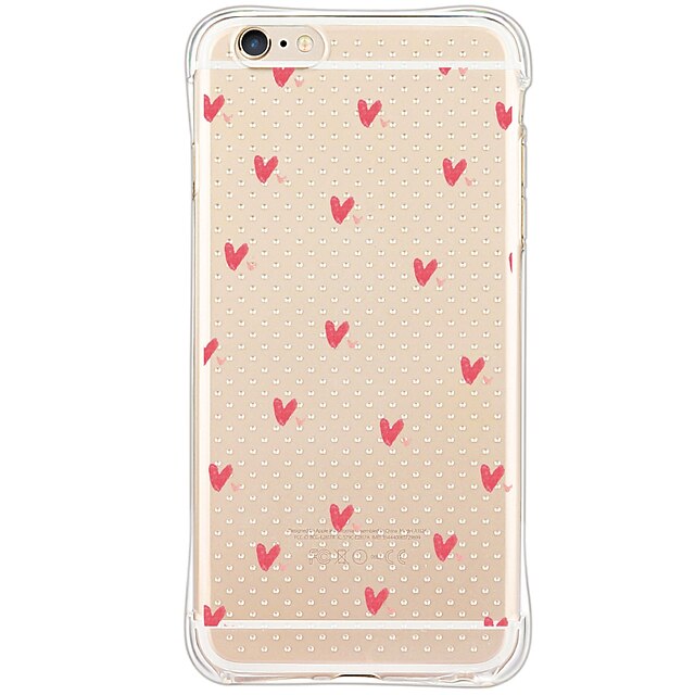  hoesje Voor Apple iPhone X / iPhone 8 Plus / iPhone 8 Schokbestendig / Stofbestendig / Patroon Achterkant Hart Zacht TPU