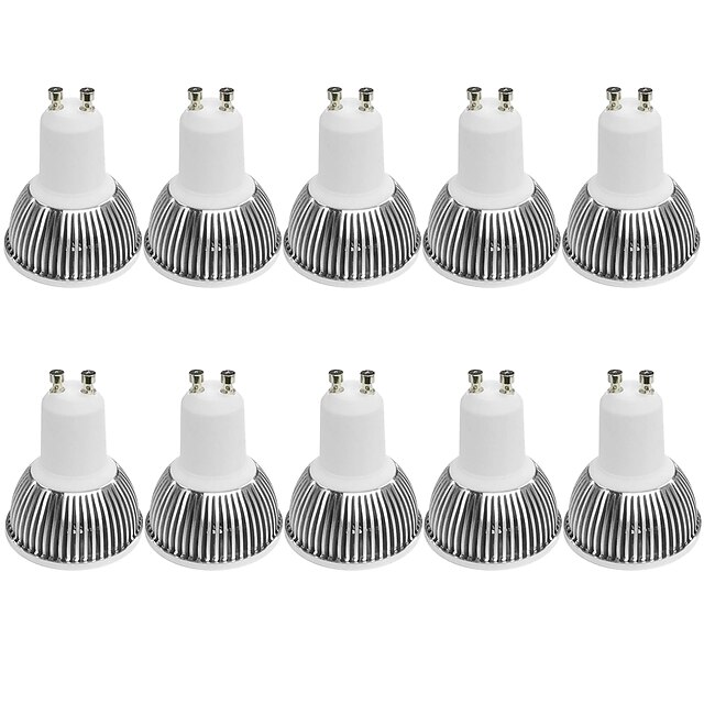  10 Pças. 4W 380 lm GU10 Lâmpadas de Foco de LED 1 leds COB Regulável Decorativa Branco Quente Branco Frio AC 110-130 AC 220-240 V