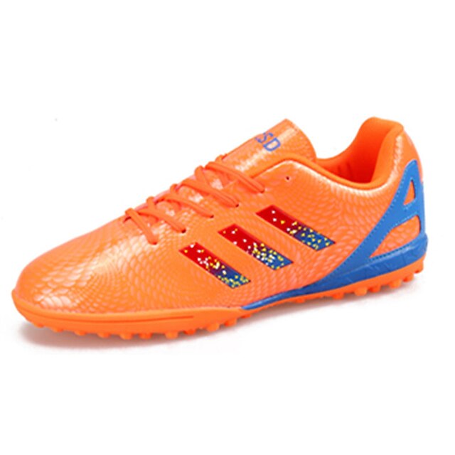  Men's Athletic Shoes Flat Heel Lace-up PU Comfort Soccer Shoes Spring / Fall Orange / Green / Blue