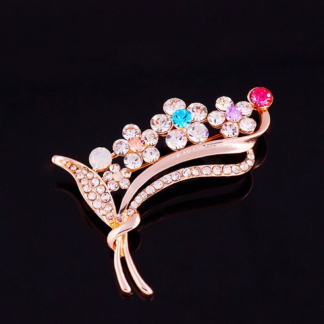  Women's Brooches Fashion Brooch Jewelry Rose Pink For Wedding