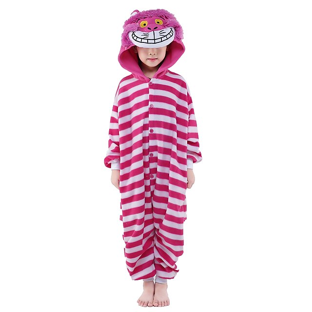  Pentru copii Pijama Kigurumi Pisici Animal Pijama Întreagă Mink catifea Roz Cosplay Pentru Baieti si fete Sleepwear Pentru Animale Desen animat Festival / Sărbătoare Costume / Leotard / Onesie