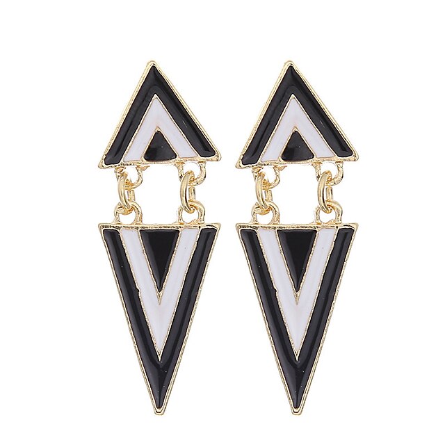  Women's Girls' Drop Earrings Ladies Fashion Vintage European Gold Plated Earrings Jewelry White / Black For Party Wedding Casual Daily Work 1pc / Multi-stone