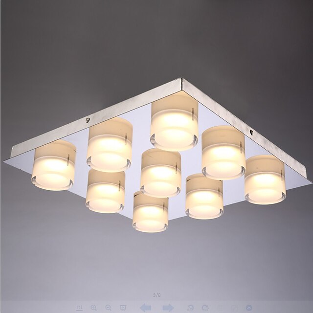  9-Light Takplafond Nedlys - LED, 110-120V / 220-240V LED lyskilde inkludert / 15-20㎡ / Integrert LED