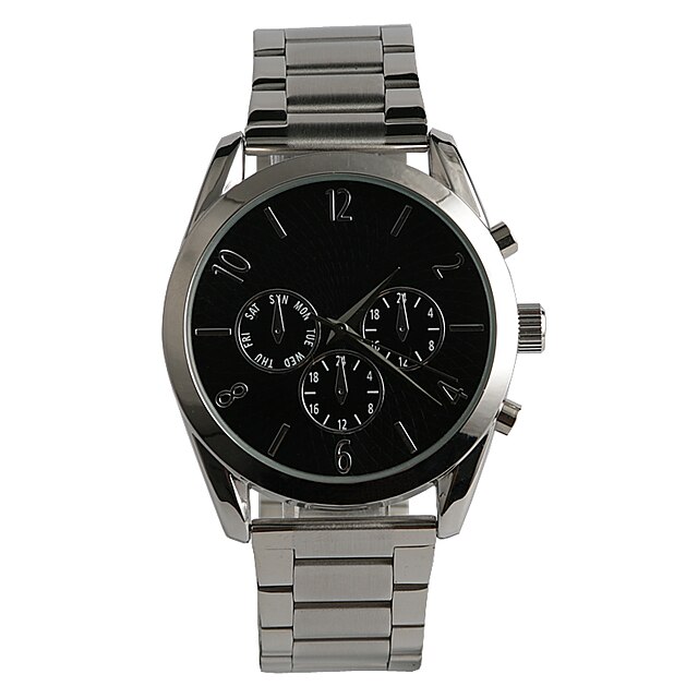  Men's Fashion Watch Quartz Stainless Steel Silver Water Resistant / Waterproof Analog Casual - Silver