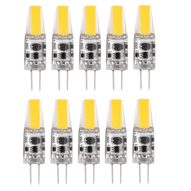  10 stuks 1.5 W 2-pins LED-lampen 150-200 lm G4 T 1 LED-kralen COB Waterbestendig Decoratief Warm wit Koel wit Natuurlijk wit 12 V 24 V / RoHs
