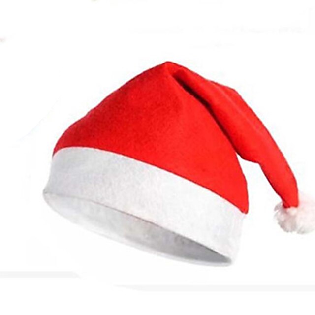  Articles pour Célébrer Noël Costumes de Père Noël Chapeau de Père Noël Mignon Textile Adulte Jouet Cadeau 1 pcs