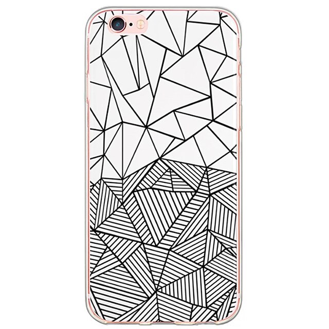  hoesje Voor Apple iPhone X / iPhone 8 Plus / iPhone 8 Ultradun / Doorzichtig Achterkant Geometrisch patroon Zacht TPU