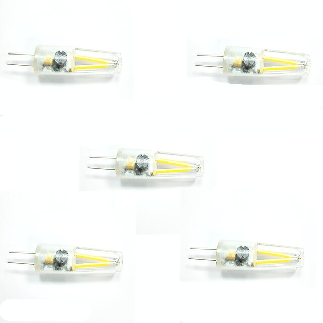  ５個 2 W 150 lm G4 ＬＥＤ２本ピン電球 T 2 LEDビーズ COB 装飾用 温白色 / クールホワイト 12 V / RoHs / CCC