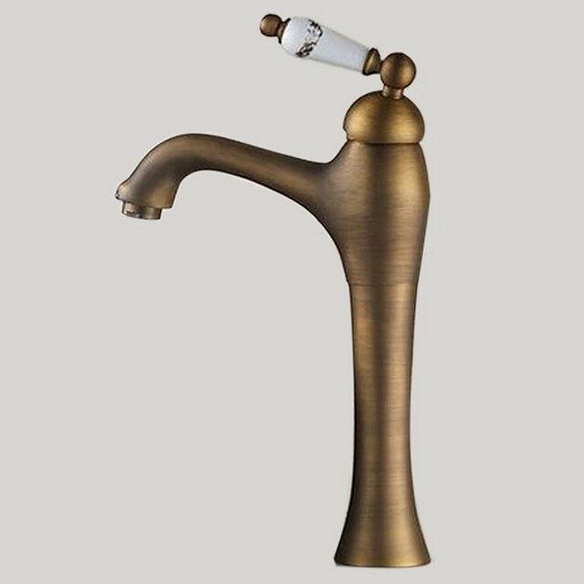  Bathroom Sink Faucet - Standard Antique Brass Centerset One Hole / Single Handle One HoleBath Taps