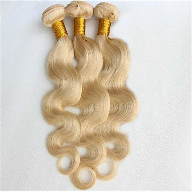  3 Bundles Brazilian Hair Body Wave Natural Color Hair Weaves / Hair Bulk Human Hair Weaves Human Hair Extensions / 8A