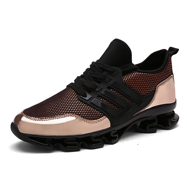  Men's Flats Spring / Fall Flats PU / Tulle Athletic / Casual Flat Heel Others / Lace-up Black / Silver / Gold Others