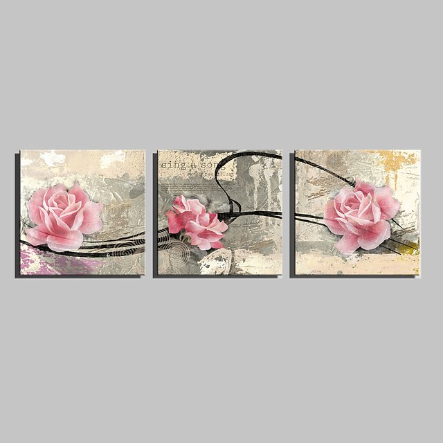  Print Rolled Canvas Prints - Botanical Three Panels Art Prints