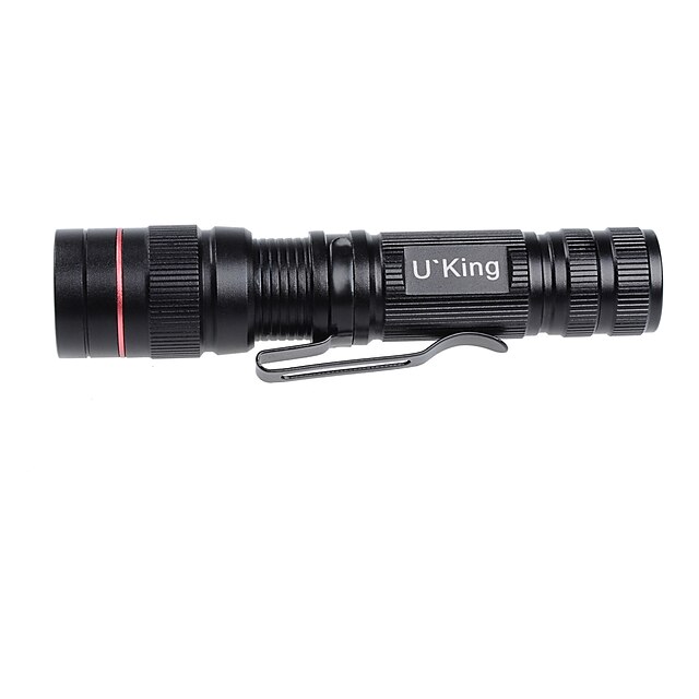  U'King ZQ-CJT08 LED-Zaklampen LED 1000LM lm 3 Modus Cree XM-L T6 Zoombare Mini Verstelbare focus Dimbaar Gemakkelijk draagbaar