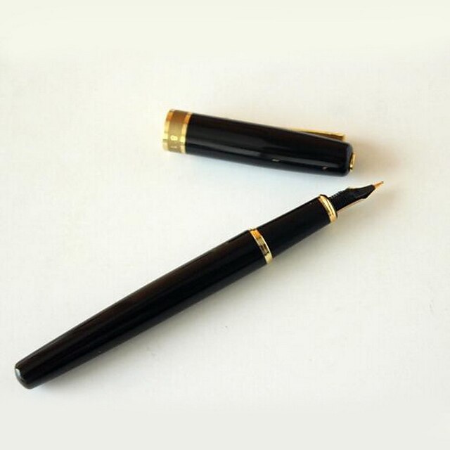  Pen Pen Vulpennen Pen,Metalen Vat Zwart Inktkleuren For Schoolspullen Kantoor artikelen Pakje