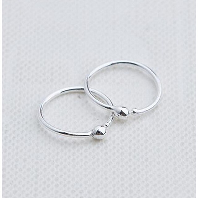  Women's Hoop Earrings Clip on Earring Machete Ladies Fashion Sterling Silver Earrings Jewelry Silver For Daily Casual