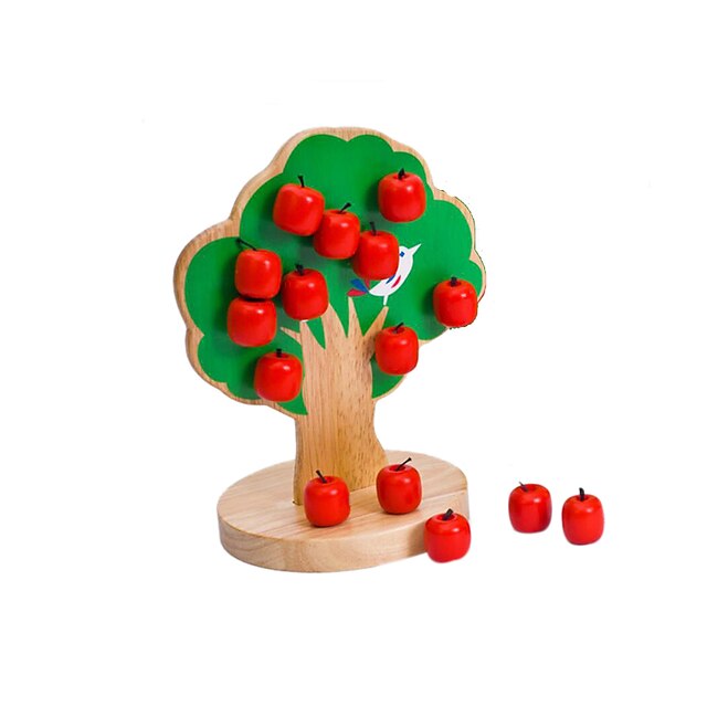  giocattoli magnetici albero di legno, bambino miscelati, giocattoli educativi per bambini