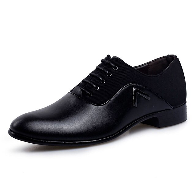  Αντρικό Παπούτσια PU Άνοιξη Φθινόπωρο Ανατομικό Τυπική παπούτσια Oxfords Περπάτημα Κορδόνια για Causal Μαύρο Καφέ