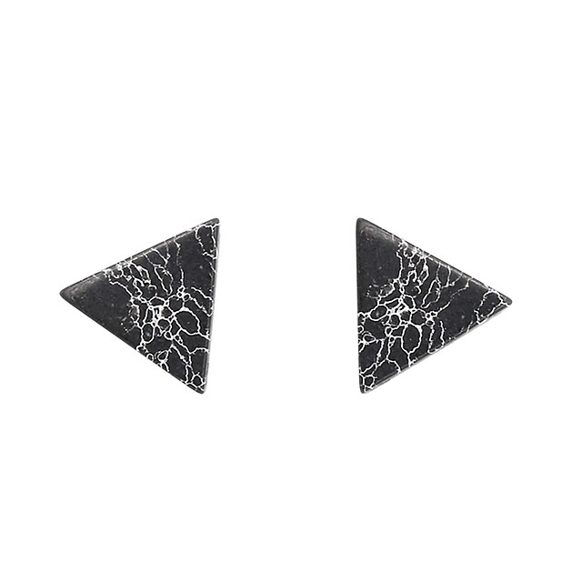  Women's Resin Stud Earrings Ladies Vintage Punk Fashion Earrings Jewelry White / Black For Party Daily Casual Sports Work