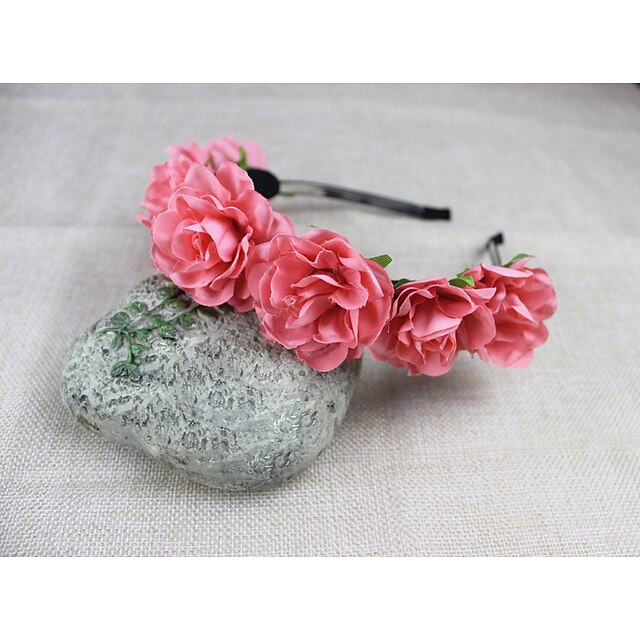  Material / Fabric Headbands / Headpiece with Flower Wedding / Party / Special Occasion Headpiece