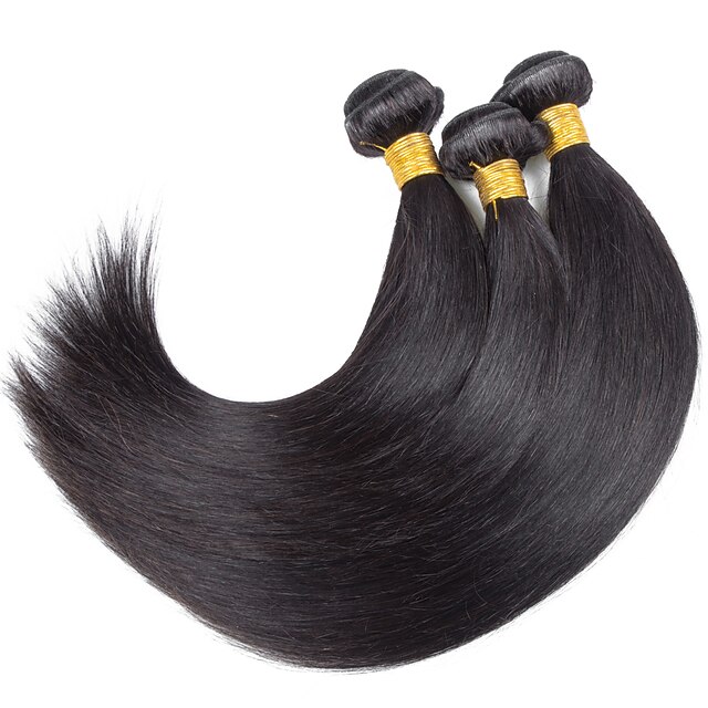  3 Pieces Straight Human Hair Weaves Indian Texture 100grams 8inch to 30inch Human Hair Extensions