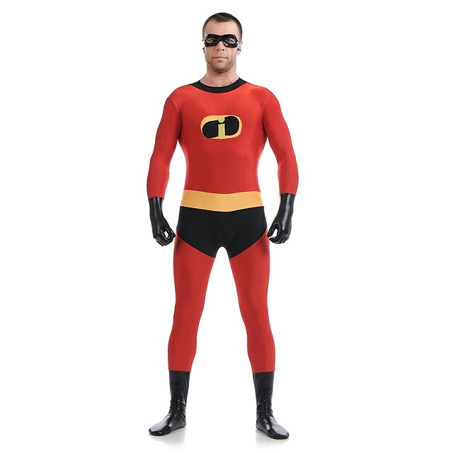  Zentai Dräkter Huddräkt Superhjältar Vuxna Spandex Lycra Cosplay-kostymer Kön Herr Dam Lappverk Halloween Karnival Barnens Dag / Trikå / Onesie / Trikå / Onesie / Hög Elasisitet