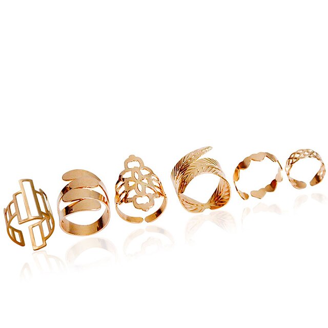  Band Ring Golden Alloy Princess Classic Fashion / Women's / Wedding / Party