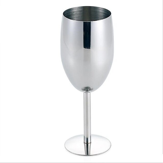  Stainless Steel Red wine Wine Glasses Goblet Cup Stemware Bar Restaurant