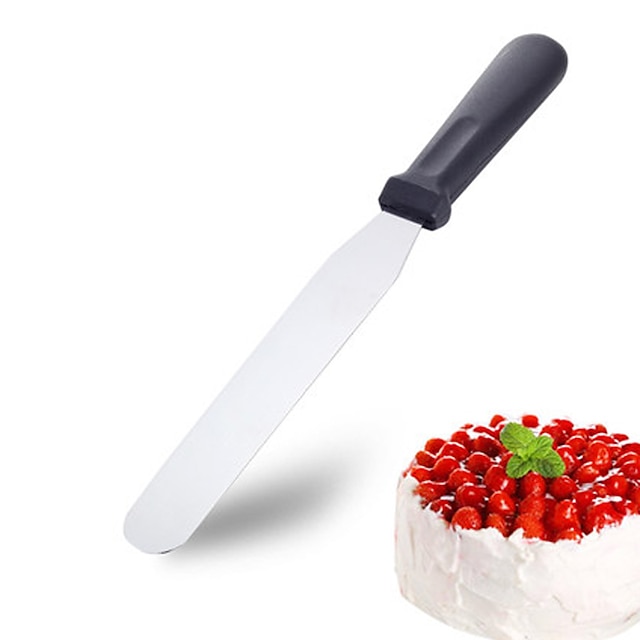  10 pouces en acier inoxydable fondant gâteau spatule droite lisse glaçage crème couteau outil