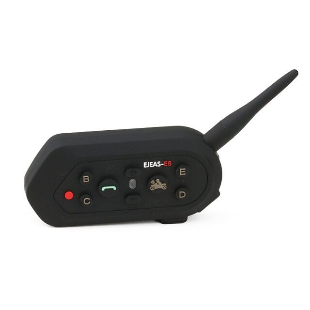  2stk e6 Bluetooth 3.0 hjelm intercom headset 6 ryttere 1200m samtaleanlæg motorcykel trådløs vox intercom headsets