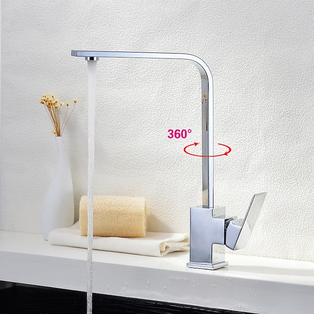  Bathroom Sink Faucet - Standard / Widespread Chrome Vessel Single Handle One HoleBath Taps
