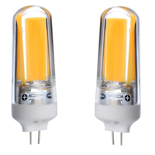  2stk 3 W LED-lamper med G-sokkel 300-350 lm G4 T 1 LED Perler COB Vandtæt Dæmpbar Dekorativ Varm hvid Kold hvid Naturlig hvid 220-240 V 110-130 V / 2 stk. / RoHs / CE