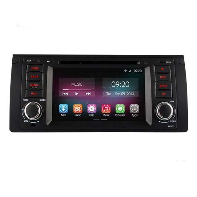  7 Inch 1 Din In-Dash Car DVD Player For BMW E39 E59 5 Series with Quad Core Pure Android 4.4.2 GPS Navigation Radio