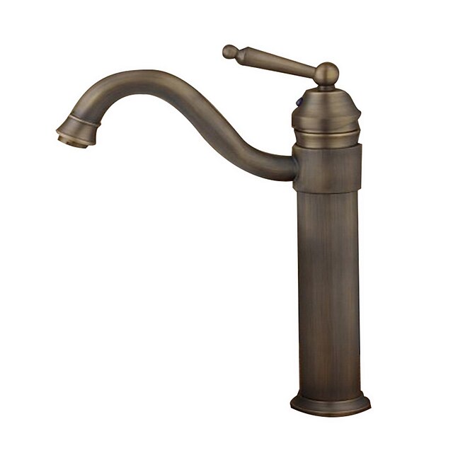  Bathroom Sink Faucet - Rotatable Antique Copper Centerset One Hole / Single Handle One HoleBath Taps